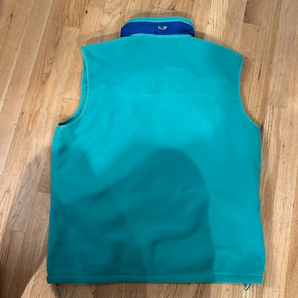 Vineyard Vines Mens Vest Fleece Full Zip Pockets Blue Size Xl - Picture 2 of 9